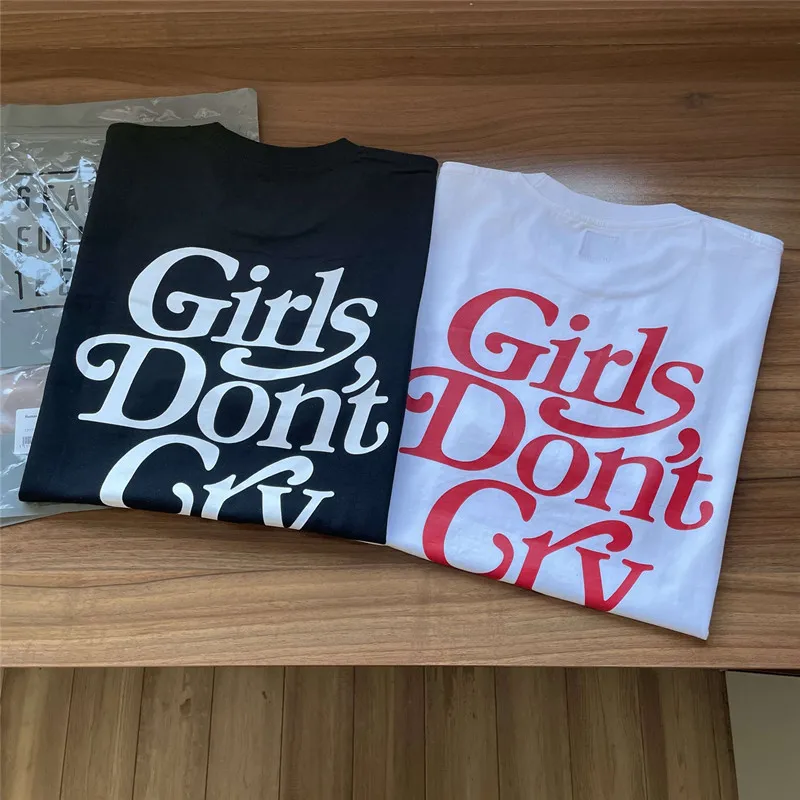 Girls Don't piangono magliette fatte umane da donna donna di cotone di qualità bianca nera Stampa di magliette casual Tops 220615