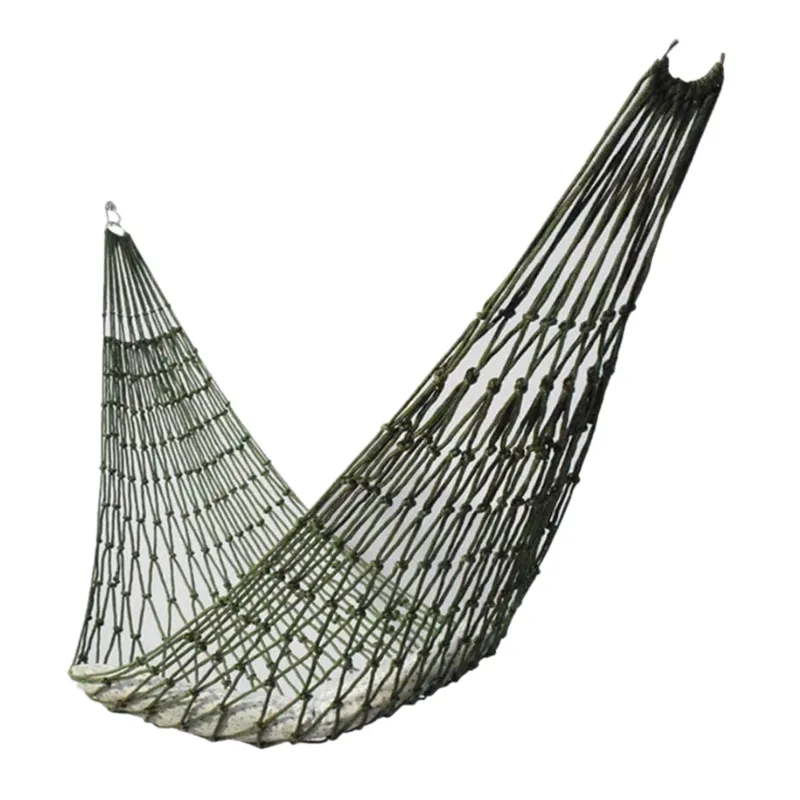 Portable Outdoor Sport Hammock Outdoor Camping Hammock Mesh Net for Garden Beach Yard Travel Garden Swing Hanging Bed