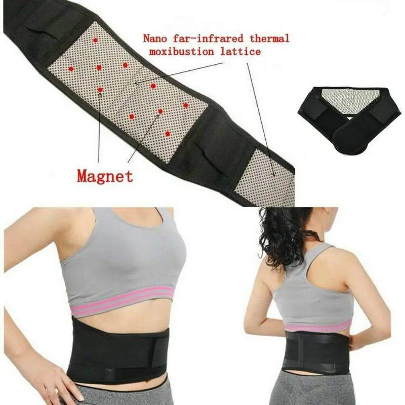 Ceintures Ceinture de soutien magnétique du dos ceinture lombaire taille inférieure correcteur de posture réglable double réglage soulagement de la douleur pour hommes femmesBelt267y