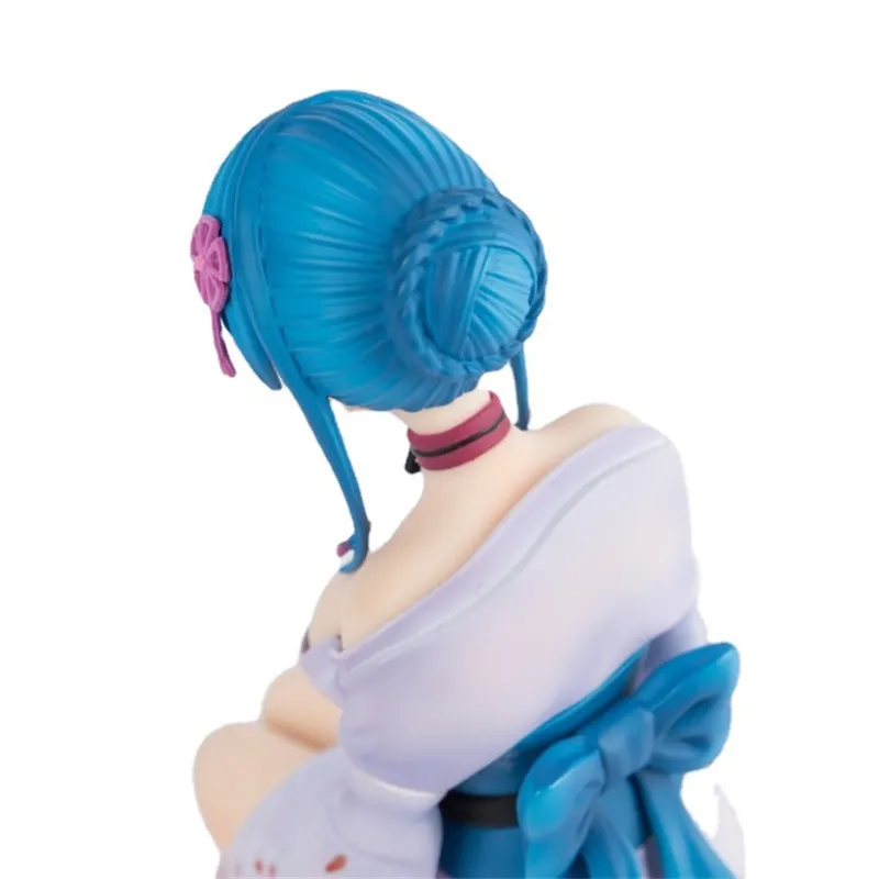 13 cm Anime Re Life In A Different World From Zero Rem Kniend Position Yukata Kimono Figur Action Collection Spielzeug 220520