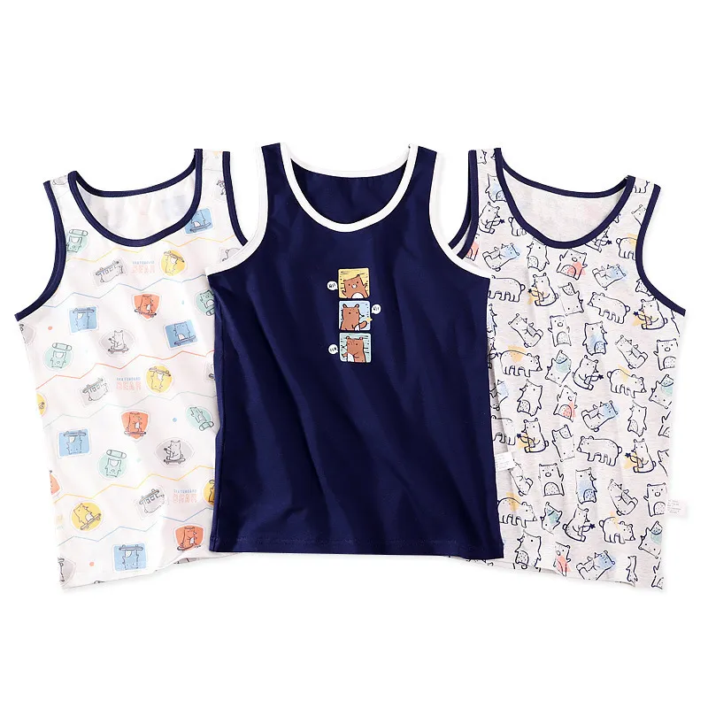 LOlot Chłopcy Dziewczyny Summer Undershirt Singlet Shirts Kido Dino Cotton Tshirt Top Camisoles Biecid Canks Rozmiar 90155 220607