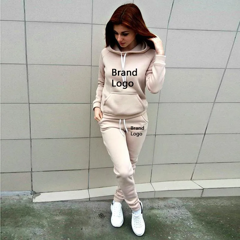 Autumn Spring Joggers Pants Two Piece Set Tracksuits Women Outfits Casual Long Sleeve Hoodies Tops And Black femme pantalon 220712
