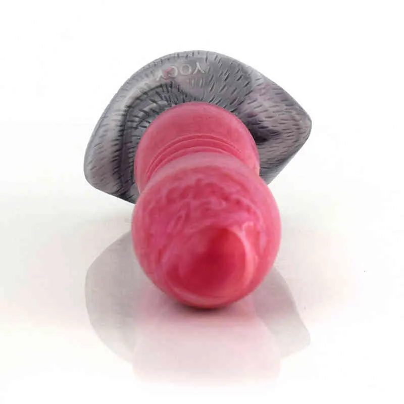 Nxy Dildos Yocy Liquid Silicone Shaped Suction Cup Soft Penis Vestibular Anal Plug Expansion Male and Female Adult Sex Products 0317