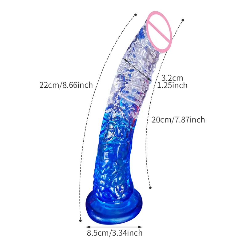 22 cm realistische dildo krachtige zuignap volwassen spellen enorme penis grote lul vrouwelijke masturbatie apparaat erotische seksspeeltjes voor paar 220318