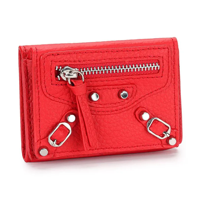 Portafogli royal bagger vera mucca in pelle corta Women Women Small Motorcycle Fashion Borse Tri-Fold Card Porta della carta ladieswal237r