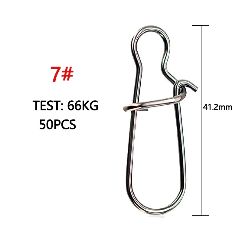 cFishing Connector Fast Clip Lock Snap Swivel Solid Rings Safety Snaps Fishing Hook Tool Accessories