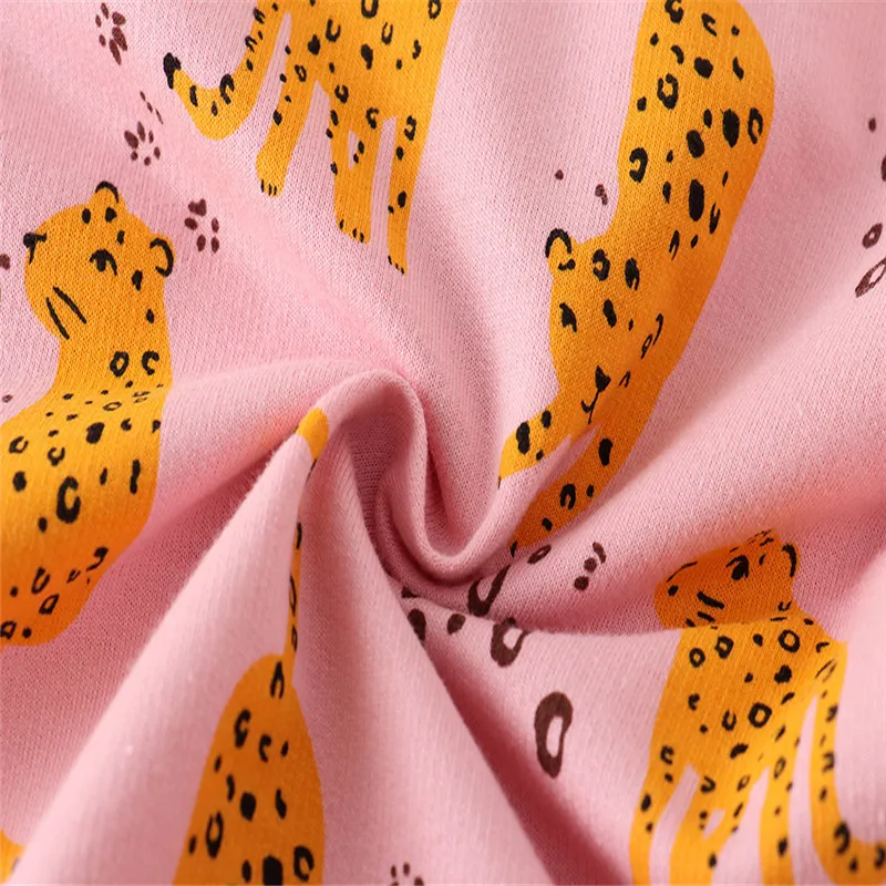 Hoodies & Sweatshirts Jumping Meters Pink Girls Animals Print Autumn 220823