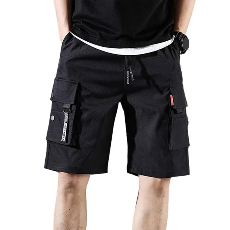 Summer Men S Shorts Koreańskie modne trend uliczny odzież Elastyczna talia ładunek jogger 220715