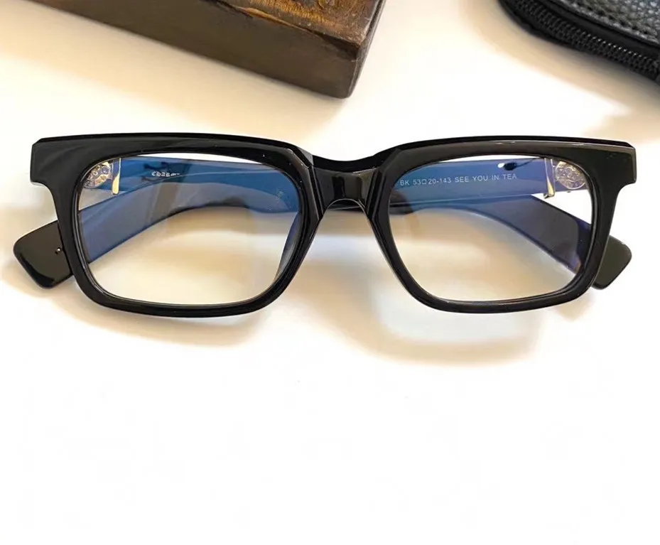 Progettista di marca Montatura occhiali Moda Occhiali ottici retrò Montature occhiali neri uomo Donna Occhiali miopia prescrizione 300q