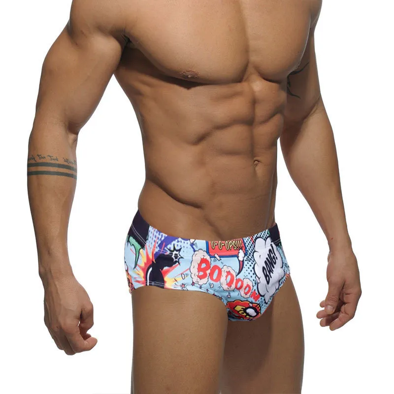 Mężczyźni stroje kąpielowe seksowne bikini pływanie krótkie stroje kąpielowe szorty pływackie bokser bokser