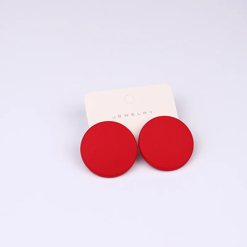 Neue Runde Spray Farbe Stud Ohrringe Für Frauen Einfache Mode Acryl Candy Farbe Ohr Schmuck Koreanische Tochter Accessories277S