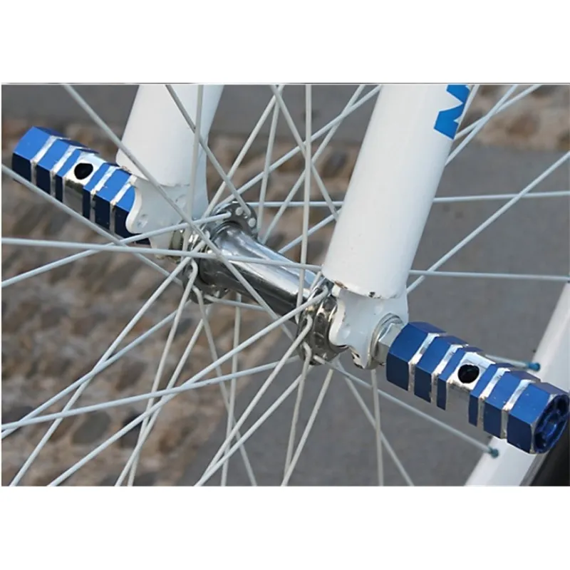 1 paar Aluminium Rutschfeste MTB Fahrrad Pedal Vorne Hinterachse Fußrasten BMX Fußstütze Hebel Zylinder Fahrrad Zubehör