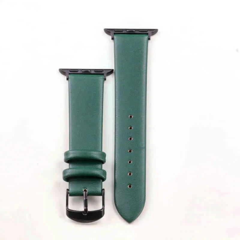 Bracelet en cuir pour Apple boucle noire remplacement de boucle de sangle 38 40mm 42 44 mm pour i series 5/4/3/2/1 G220420