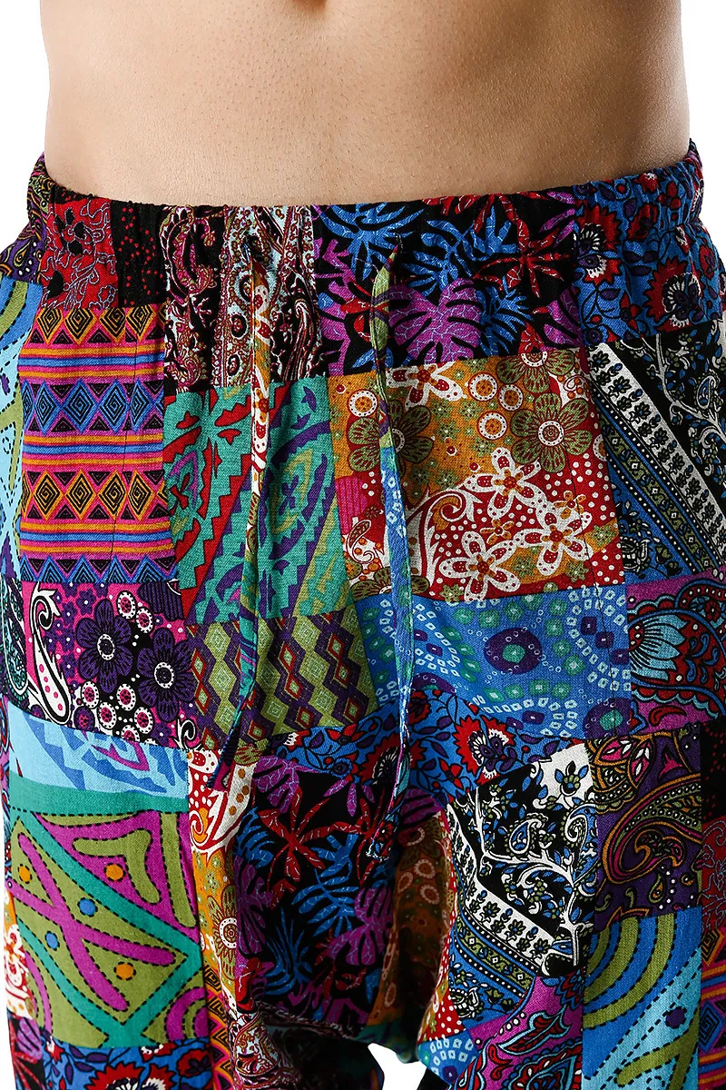 Afrykański druk męski harem workowate dżin boho spodnie Casual Cotton Joga Drop krocze joggery dresowe hip -hop tradycyjne spodnie 220726