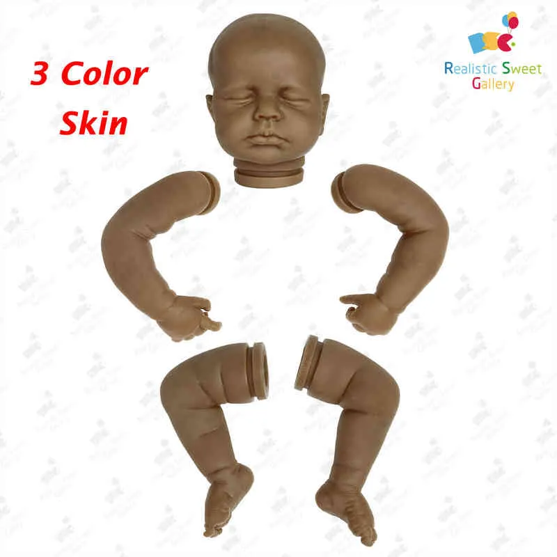 RSG 20 inch DIY Blank Reborn Baby Doll Parts Sleeping Loulou Unpainted Unfinished Doll Parts Baby Unfinished Vinyl Kit AA220325