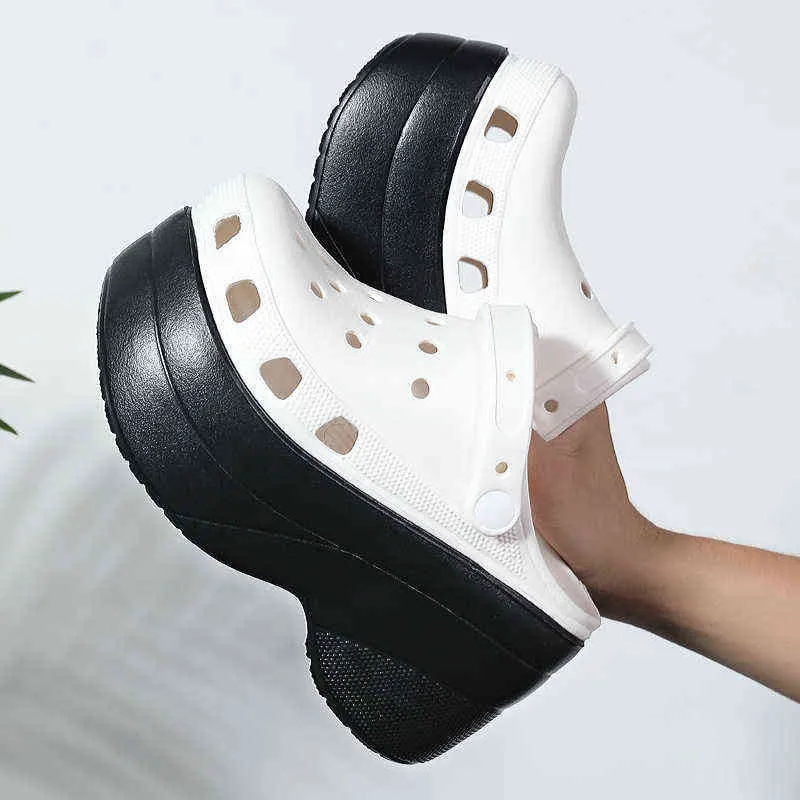 Super High 10cm Sandals Summer Women Slippers Platform Sandals Outdoor Clogs Thick Street Beac Flip Flops Garden Shoes G220518