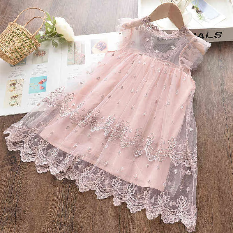 Melario 2022 Girls Lace Dress Floral Kids Dresses Girls Princess Dress Children Clothes Girls Dress Casual Wear Vestido Infantil G220518