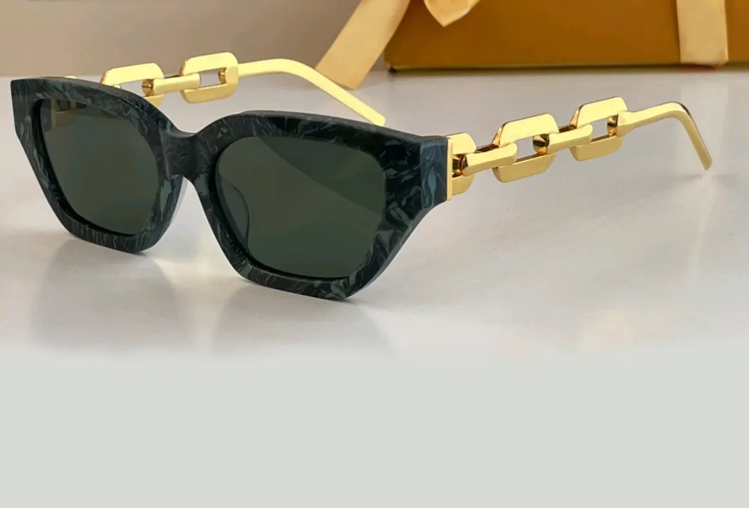 Cat Eye Sonnenbrille Metall Gold schwarz dunkelgraues Objektiv Frauen Sonnenbrille Wrap Occhiali da Sole UV Eyewear mit Box276Q