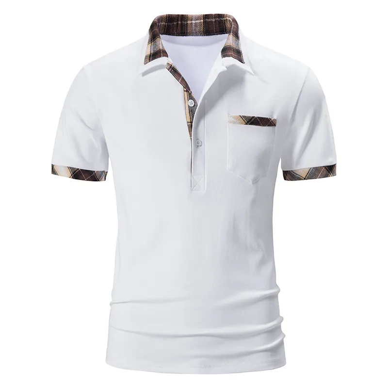 Man Polo Shirt Mens Casual Business Summer Polo Tshirt Men krótki rękaw 35% bawełniany wysoka ilość Polo Mens Ubranie 220608