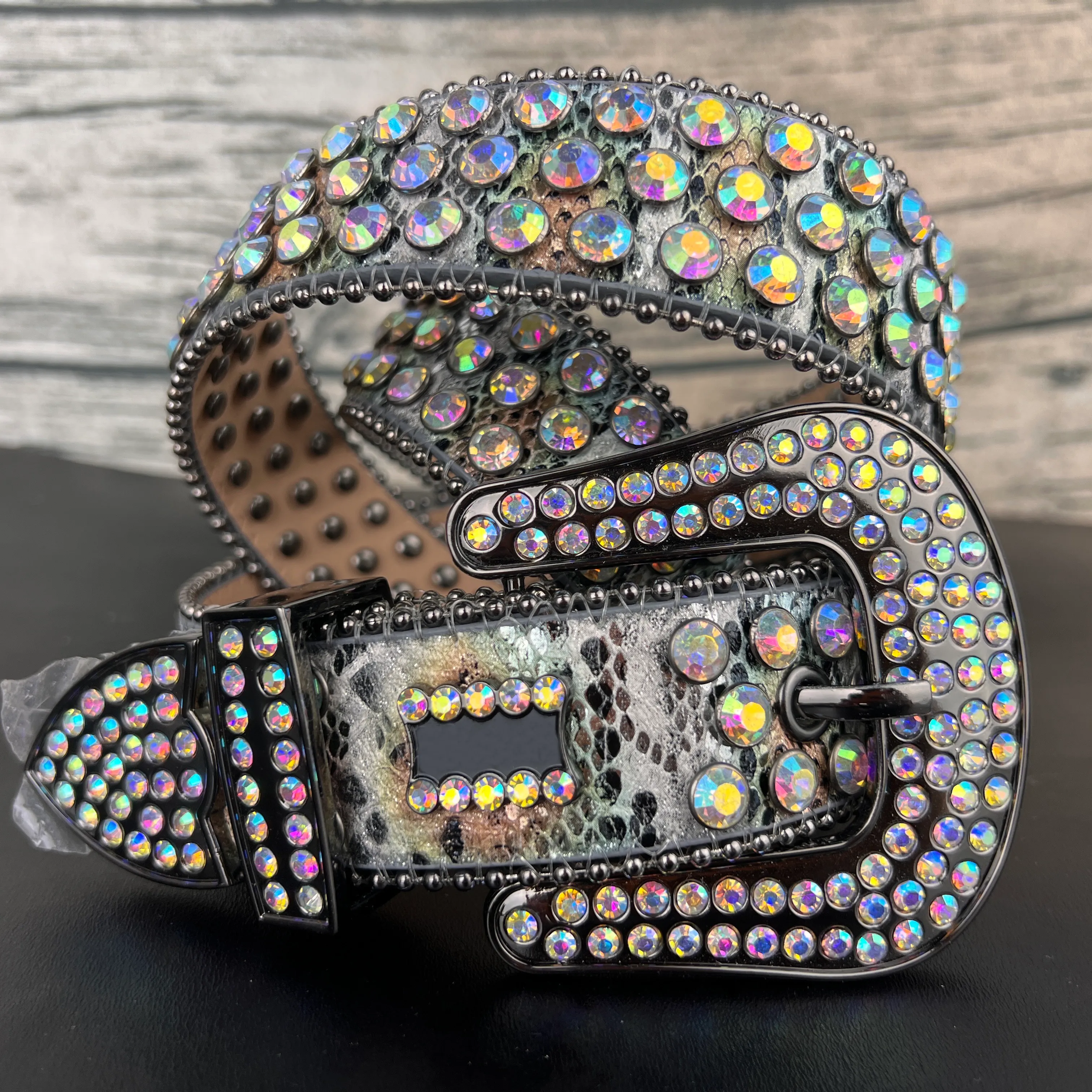 Cintura simon bb strass di design colorato con strass pieni fibbia grande cinture da donna da uomo ceinture2583