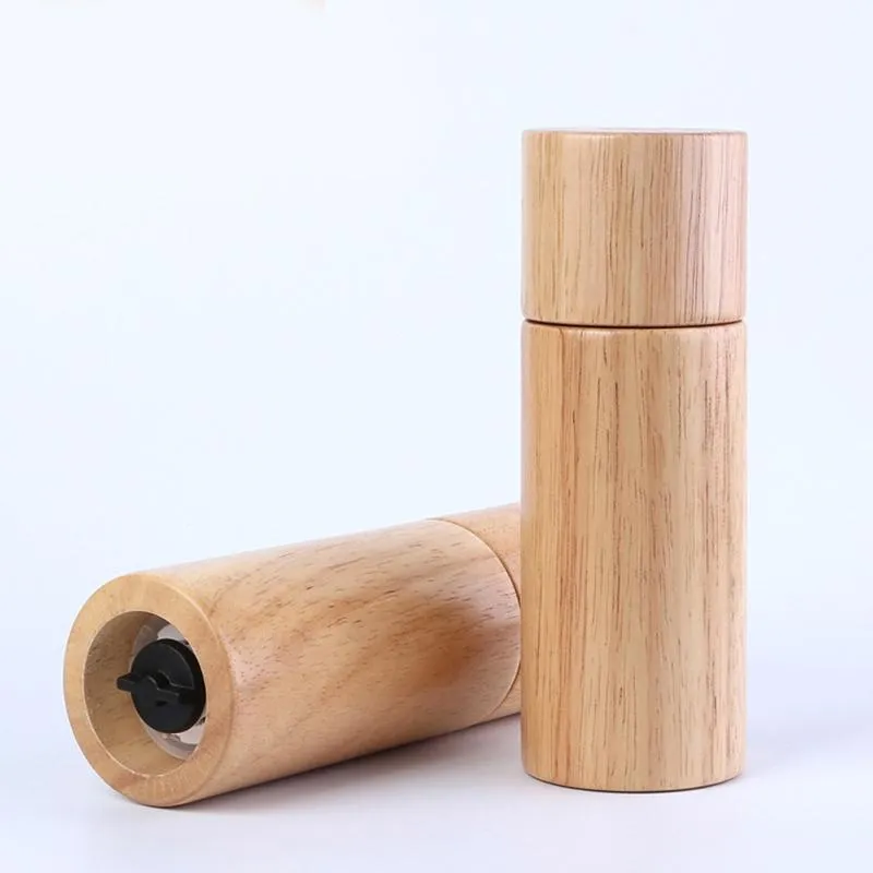 Wooden Salt and Pepper Grinder Set, Manual, 6