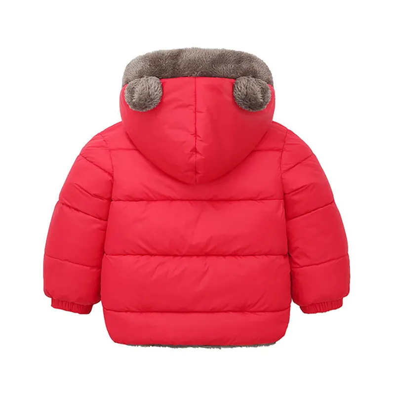 Kids Cotton Clothing Thickened Down Girls Jacket Baby Children Winter Warm Coat Zipper Hooded Costume Boys Outwear 220721