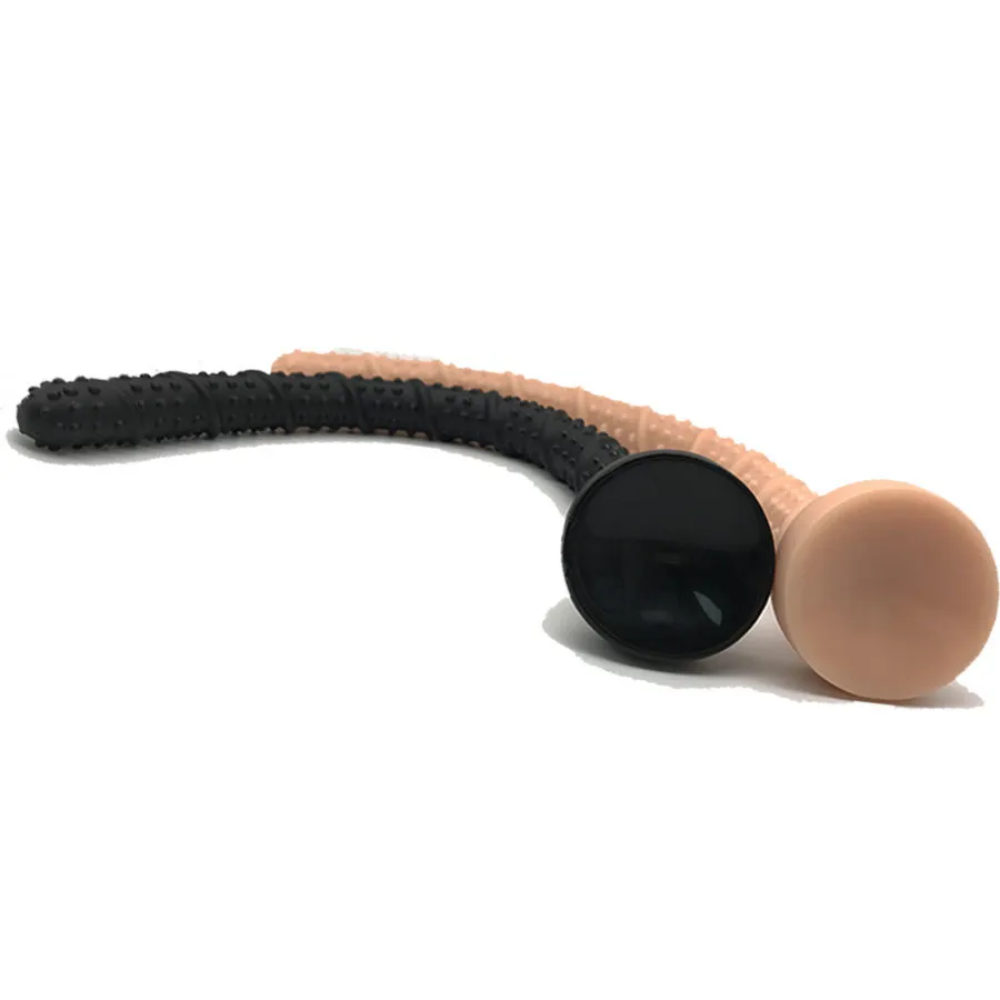 Dildo realistico Morbido plug anale super lungo con ventosa Giocattoli sexy uomo Donna Masturbazione