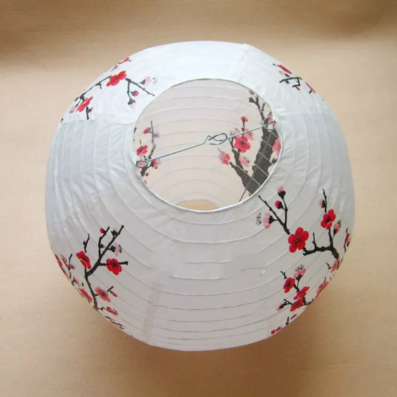 35 cm fleur de prunier ronde papier lanterne abat-jour chinois Style oriental lumière Restaurant mariage décoration décor à la maison cadeaux 220611