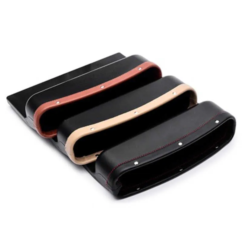 Bilsätets söm förvaringslåda Multifunktion Auto Seat Gap Plastic Organizer Holder For Universal Automobile Decoration Leather