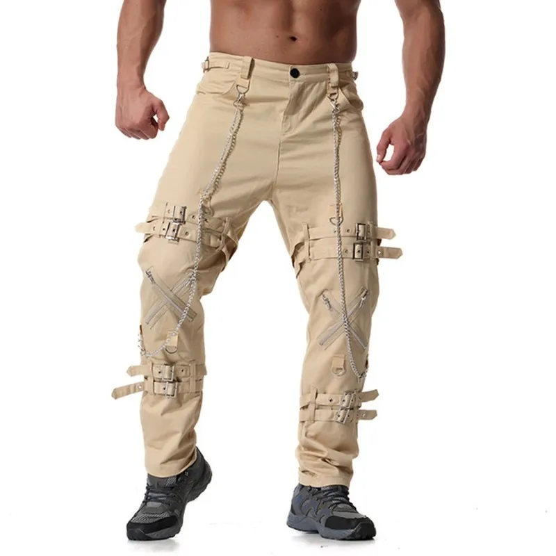 Herrenhosen Ankünfte Männer Mode Hip Hop Jogger Punk Rock Cargohosen Reißverschlüsse Streetwear Männer Vinatge Hosen Drop ABZ182 220826