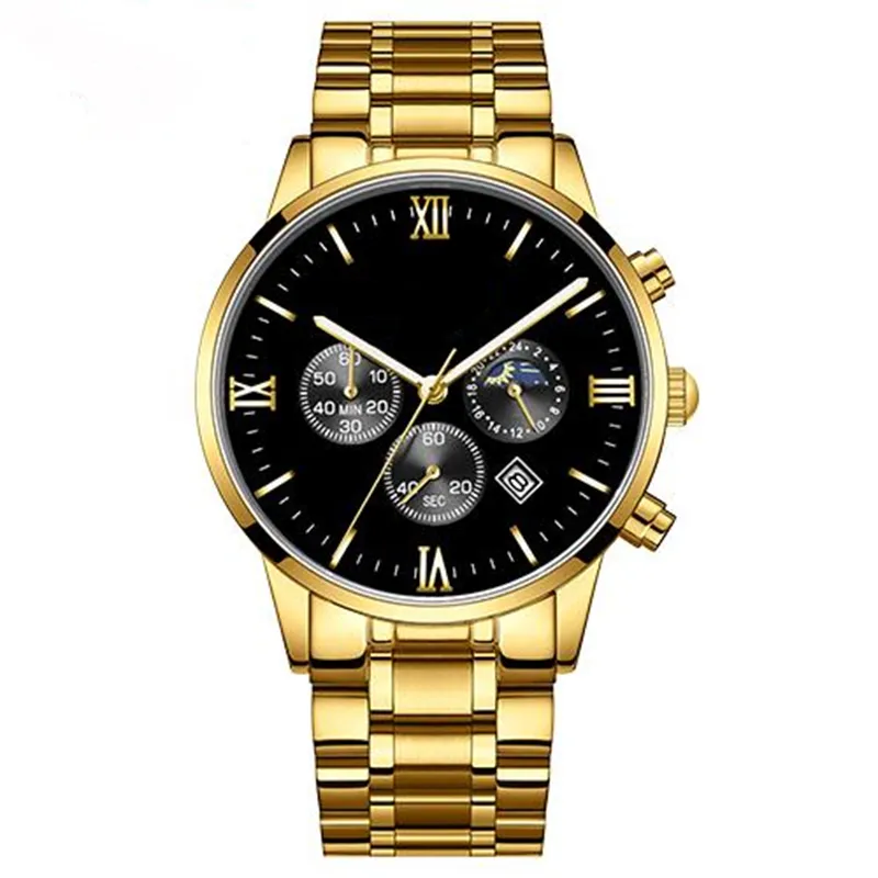 Cwp relógios masculinos militar do exército quartzo relógio de pulso dos homens marca superior luxo relogio masculino sol lua estrela estilo clock261v