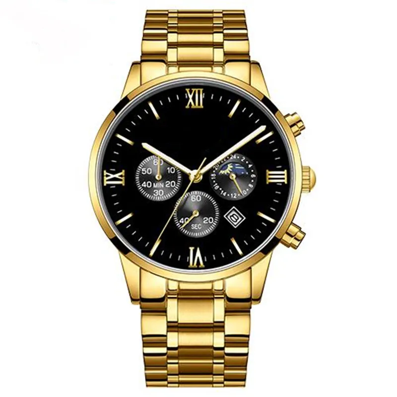 Relojes cwp para hombre, reloj de pulsera de cuarzo militar del ejército, reloj de pulsera de lujo para hombre, reloj Masculino Sun Moon Star Style Clock2395
