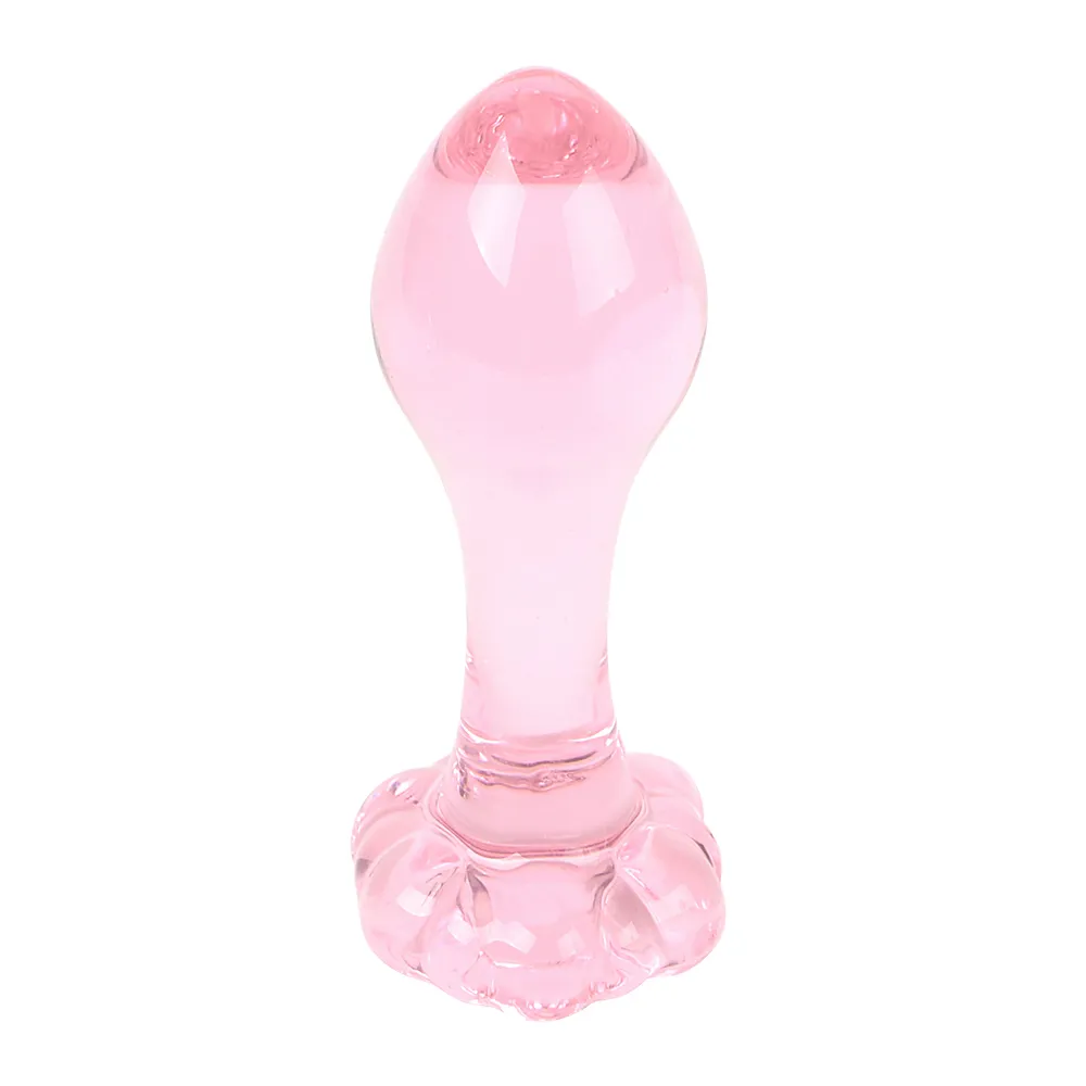 IKOKY – Plug Anal en verre rose, jouets sexy pour hommes et femmes, Masturbation des fesses, produits érotiques pour adultes