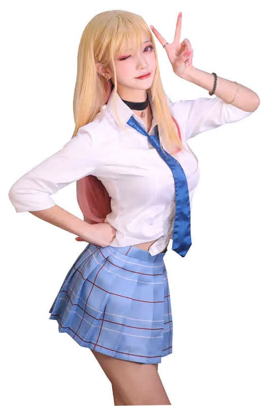 Anime meu vestido querido marin kitagawa cosplay figurin school uniform skirtfits halloween carnaval de hallowene sérmo aa220324253k
