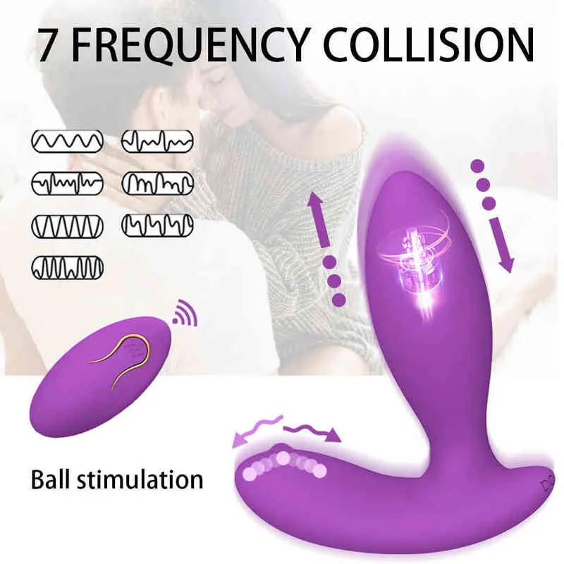 NXY Anal Toys Plug Vibratory dla mężczyzn masażer prostaty masturbatorzy Kobiety Dildos Dildos Dildos Pulse Pulse Bull Puls Buttys 220506