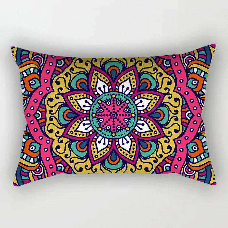 Taie d'oreiller Mandala housse de coussin 30x50 Polyester motif Vintage taie d'oreiller décoratif canapé coussins coussins décor à la maison taie d'oreiller 220623