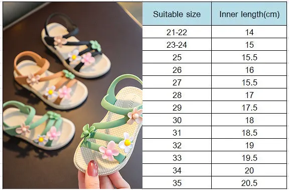 Zomer kleine meisjes sandalen bloem eenvoudig schattig roze groene kinderen sandalen peuter baby zachte casual schoolmeisje meisje schoenen 220527