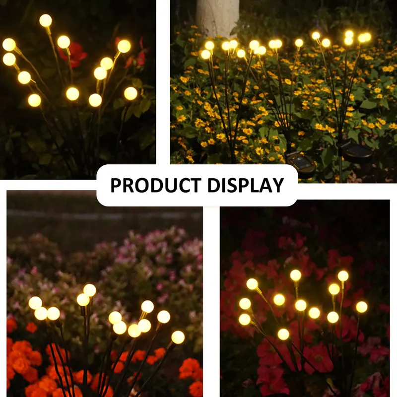Solar LED Light Outdoor Outdoor Ogród Światła krajobrazowe Firework Garden Light