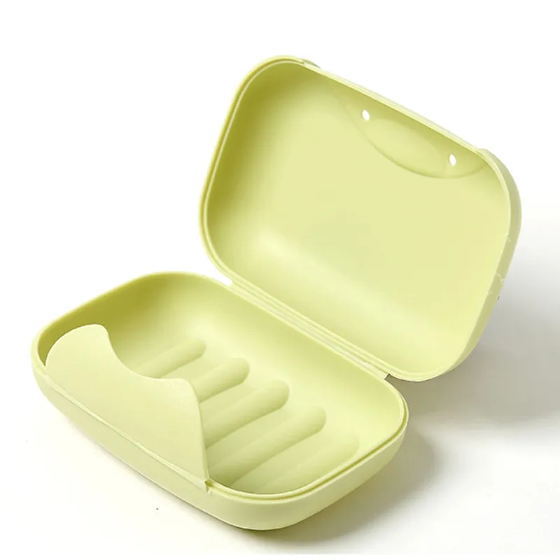 1 pz portatile portasapone contenitore bagno acc viaggi casa scatola di plastica con coperchio piccole/grandi dimensioni colore della caramella 220412