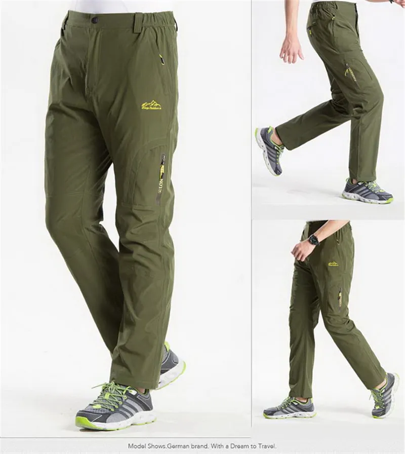 Pantaloni da uomo Estate Stretch Escursionismo Casual Pantaloni sottili traspiranti ad asciugatura rapida Mountain Outdoor Viaggi Pesca Arrampicata Cargo 220826