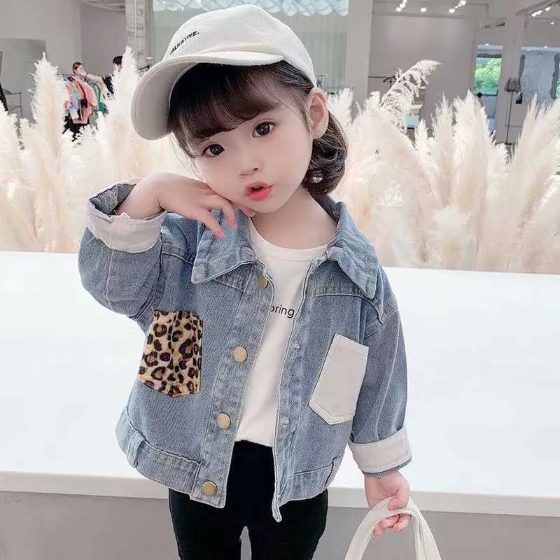 Jackets Kids Girls Denim Baby Flower Embroidery Coats Spring Autumn Fashion Child Kids Outwear Ripped Jeans Jackets Jean
