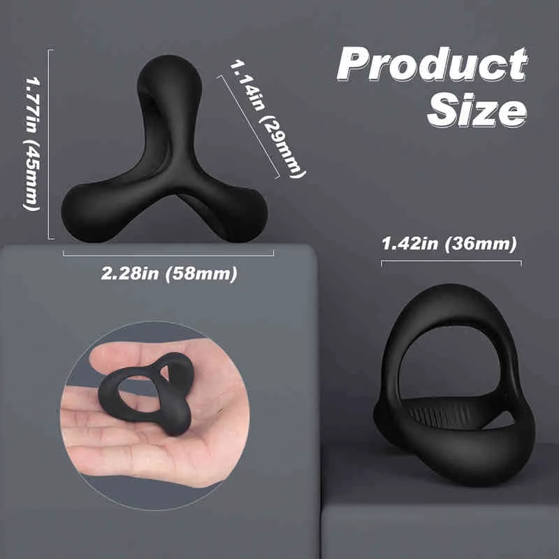 Erotica Adult Toys Men's Ring Time-Delay Collar Silicone Ring Cock Male Sun Fine Erection Ring Sex Toys For Men Adult Products Couple Rings 220507