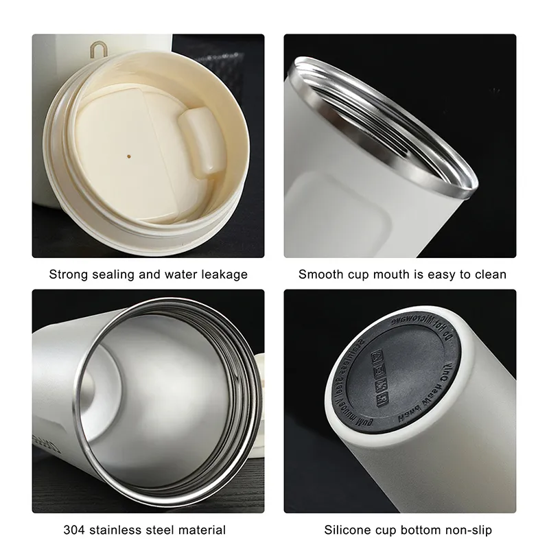 Custom Stainless Steel Coffee Thickened Big Car Mug Travel Thermo Cup Thermosmug for Gifts Thermos Flask Portable Cups 220704