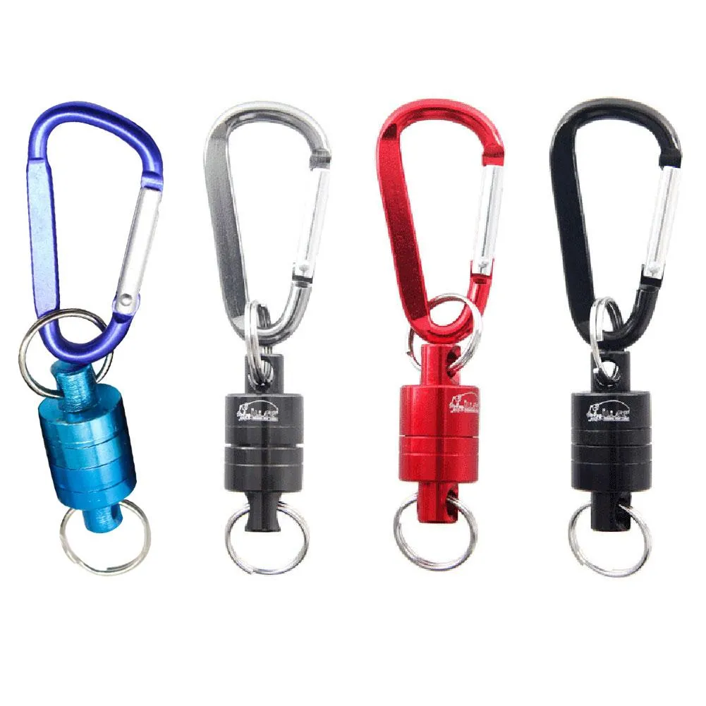 Gadget da esterno Forte moschettone magnetico Moschettone in lega di alluminio Portachiavi Camping Arrampicata Snap Clip Lock Fibbia Gancio Strumento da pesca