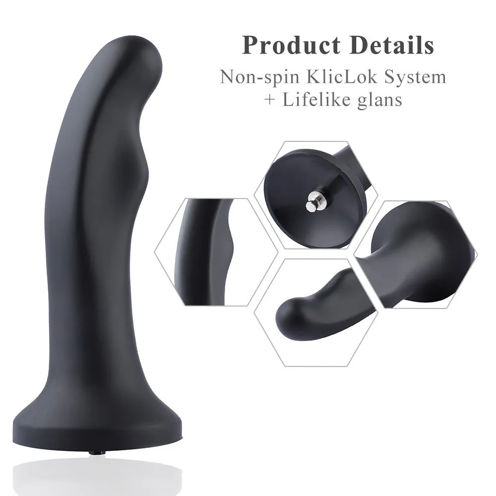 Hismith 7.08" P-Spot Silicone Anal Plug with KlicLok System for Premium sexy Machine 1.63" Diameter Toys