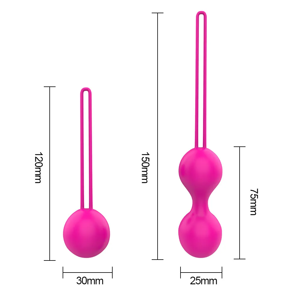 2 pièces/ensemble Massage vaginal Geisha Ben Wa balle souple Silicone Kegel exercice de serrage Vaginal érotique sexy jouet pour les femmes