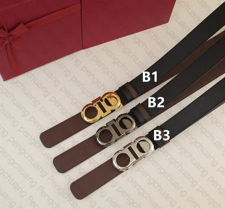 Man Woman Belt Reversible Buckle Belts Genuine Cowhide Leather Designer Unisex Men Women Belts Fashion Brand2451