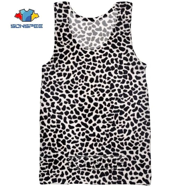 SONSPEE Leopard Animal Hunting 3D Print Men's Tank Tops Casual Fitness Bodybuilding Gym Muscle Funny Men Sleeveless Vest Shirt 220627