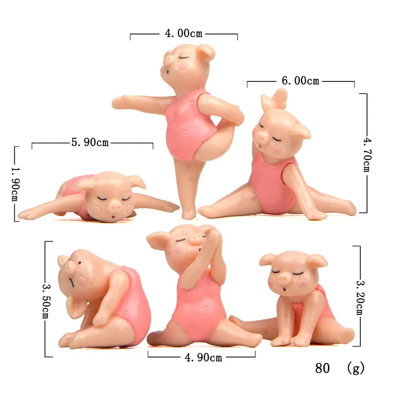 Kit de itens em miniatura de /conjunto da série Jenny Pig Série para DOLLS Decoração de figuras interessantes Acessórios engraçados de mesa 220426