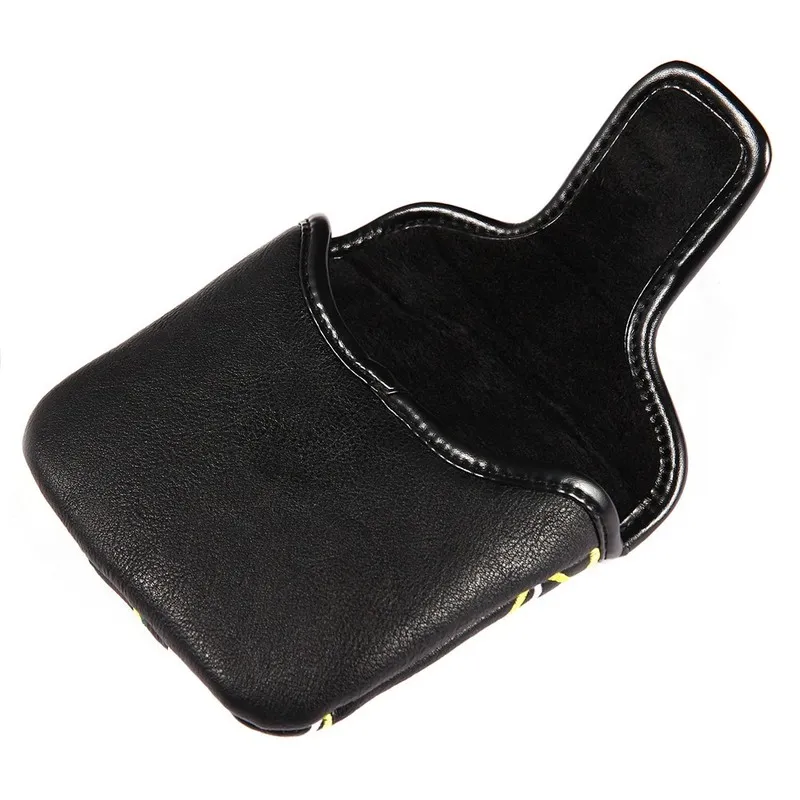 Schwarze PU-Leder-Golfschläger-Schlägerhaube mit Magnetverschluss, quadratisch, große Mallet-Putter-Abdeckungen 0704